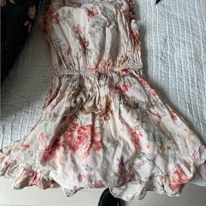 Zimmermann Floral Print Dress with Ruffles